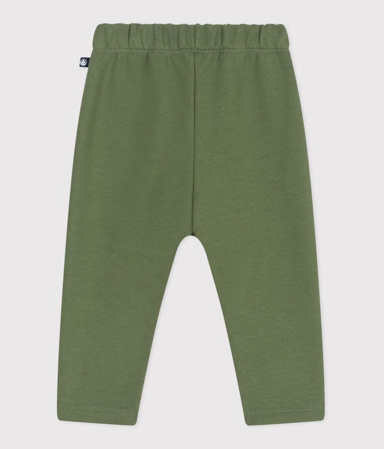 Joggers in cotone tinta unita neonato