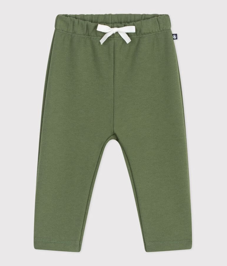 Joggers in cotone tinta unita neonato