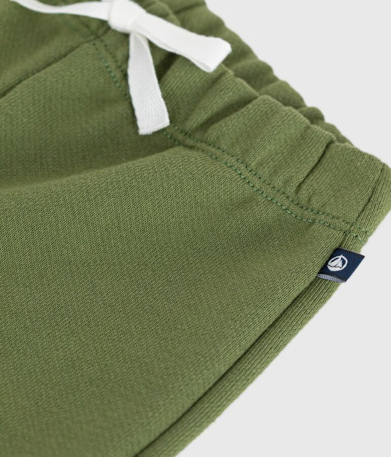 Joggers in cotone tinta unita neonato