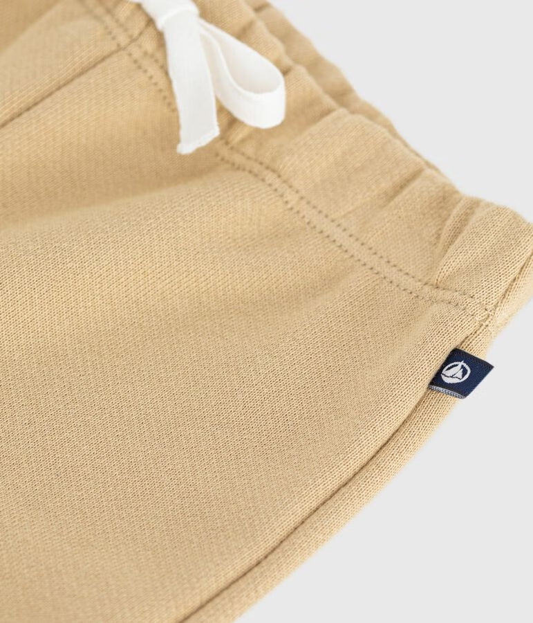 Joggers in cotone tinta unita neonato