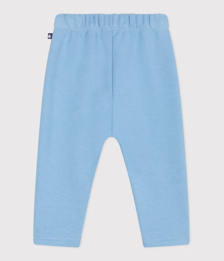 Joggers in cotone tinta unita neonato