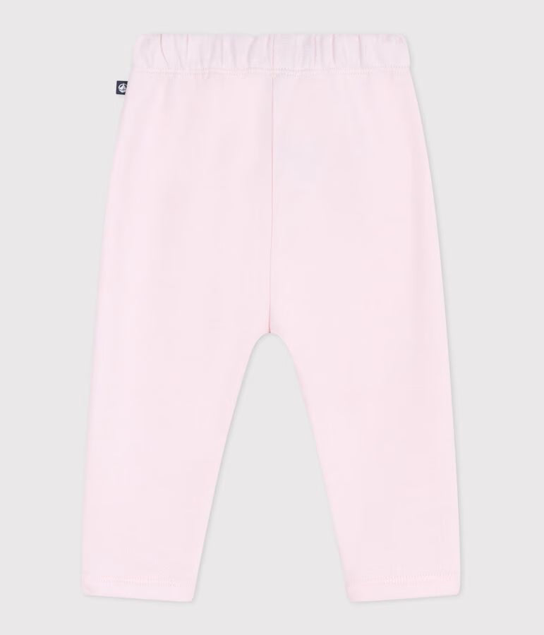 Joggers in cotone tinta unita neonato