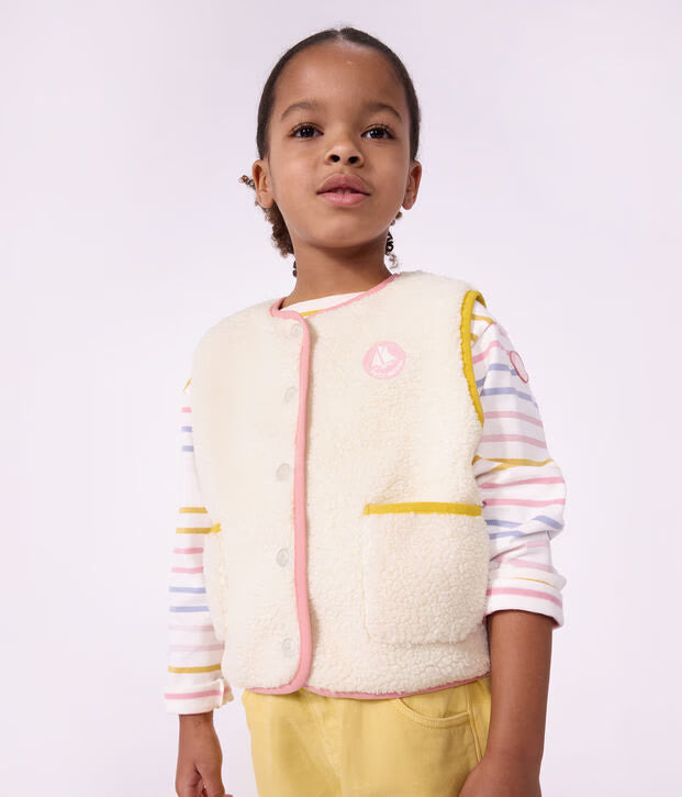 Gilet senza maniche in sherpa Petit Bateau