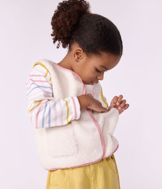 Gilet senza maniche in sherpa Petit Bateau
