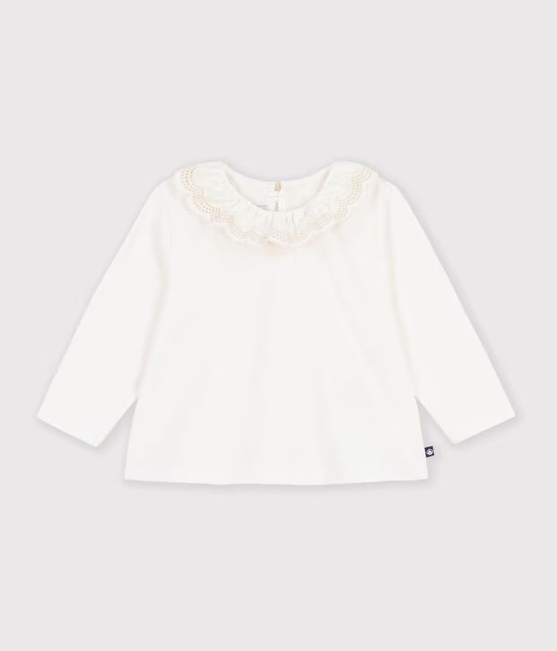 T-shirt a maniche lunghe in cotone Petit Bateau