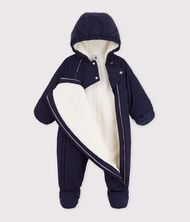 Tutina imbottita in poliestere con fodera in sherpa Petit Bateau
