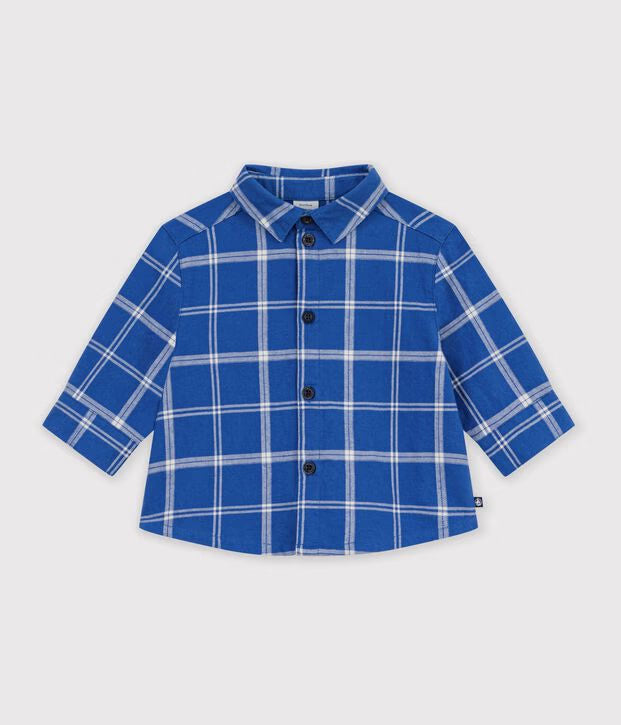 Camicia in flanella a quadri Petit Bateau
