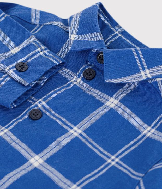 Camicia in flanella a quadri Petit Bateau