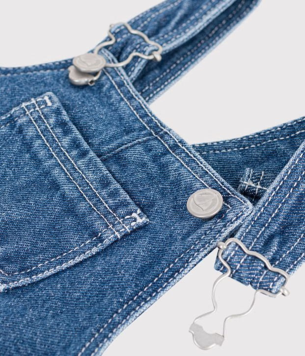 Salopette lunga in denim Petit Bateau