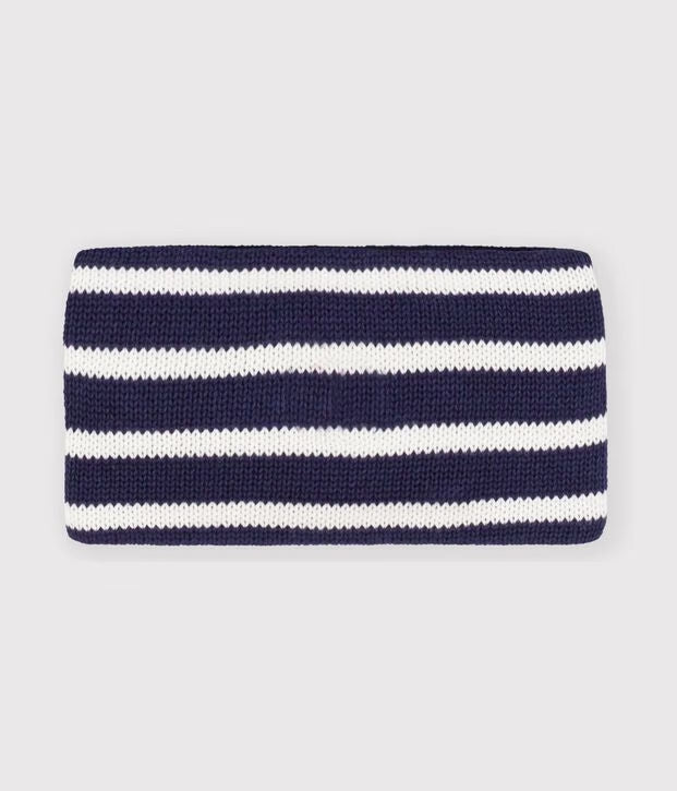 Snood in maglia a righe foderata in pile Petit Bateau
