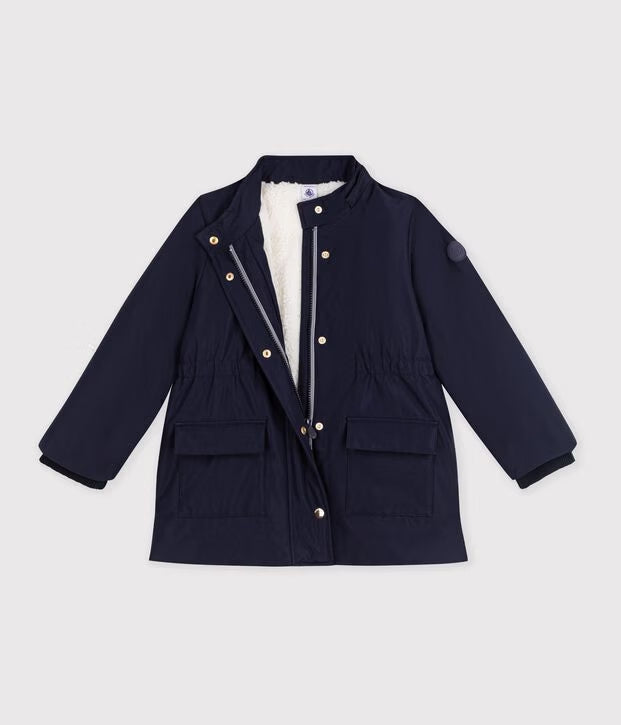 Parka bambino lunghezza media tinta unita Petit Bateau