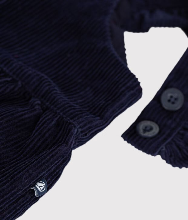 Salopette lunga in velluto tinta unita Petit Bateau