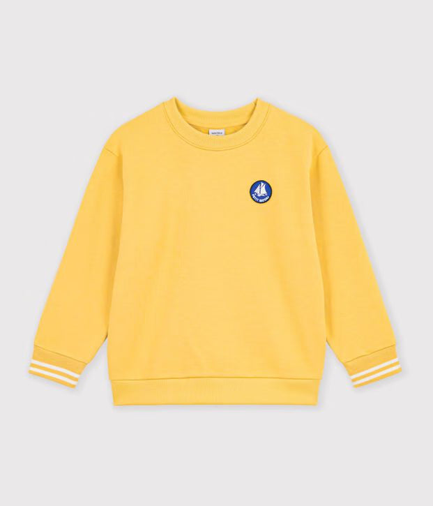 Felpa in cotone tinta unita Petit Bateau