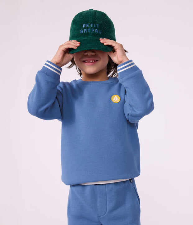 Felpa in cotone tinta unita Petit Bateau