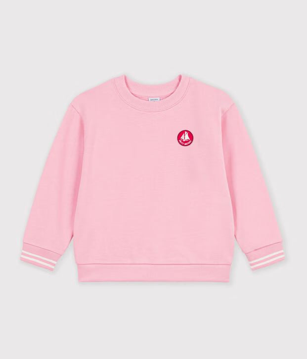 Felpa in cotone tinta unita Petit Bateau