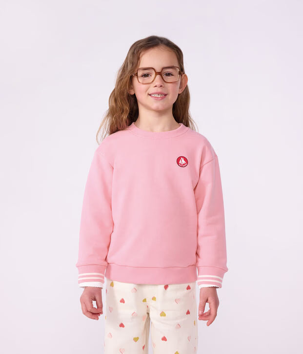 Felpa in cotone tinta unita Petit Bateau