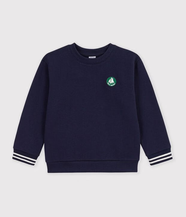 Felpa in cotone tinta unita Petit Bateau