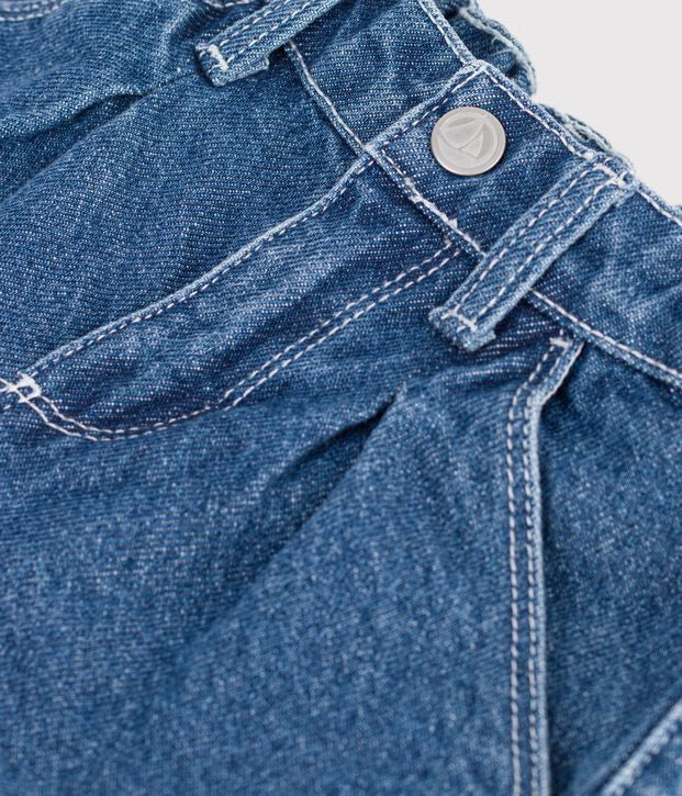 Pantaloni in denim tinta unita Petit Bateau
