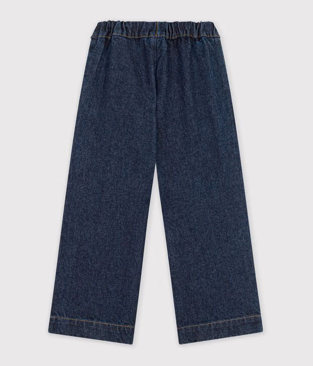 Pantaloni a gamba ampia in denim Petit Bateau