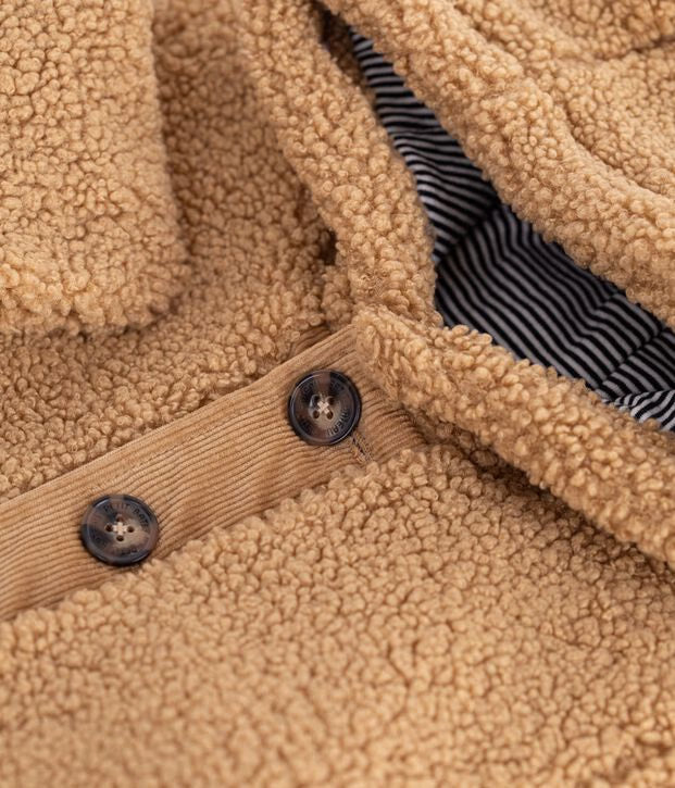 Cappotto con cappuccio in sherpa Petit Bateau