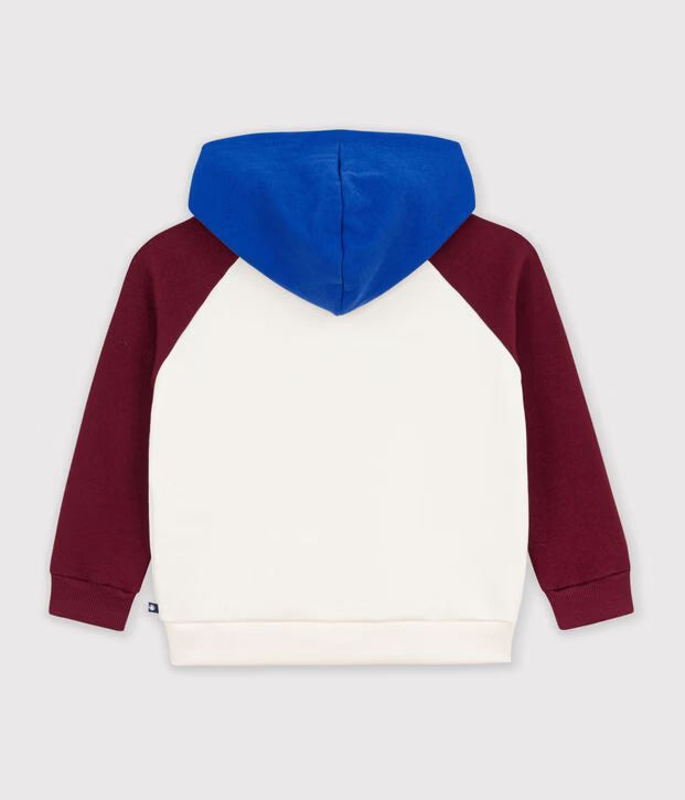 Felpa con cappuccio in cotone stampato Petit Bateau