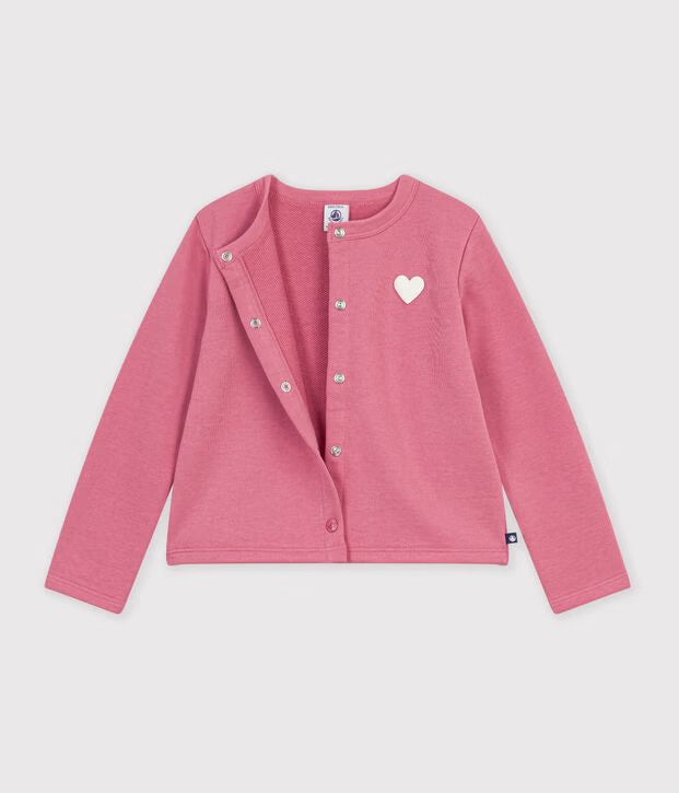 Cardigan in cotone tinta unita Petit Bateau