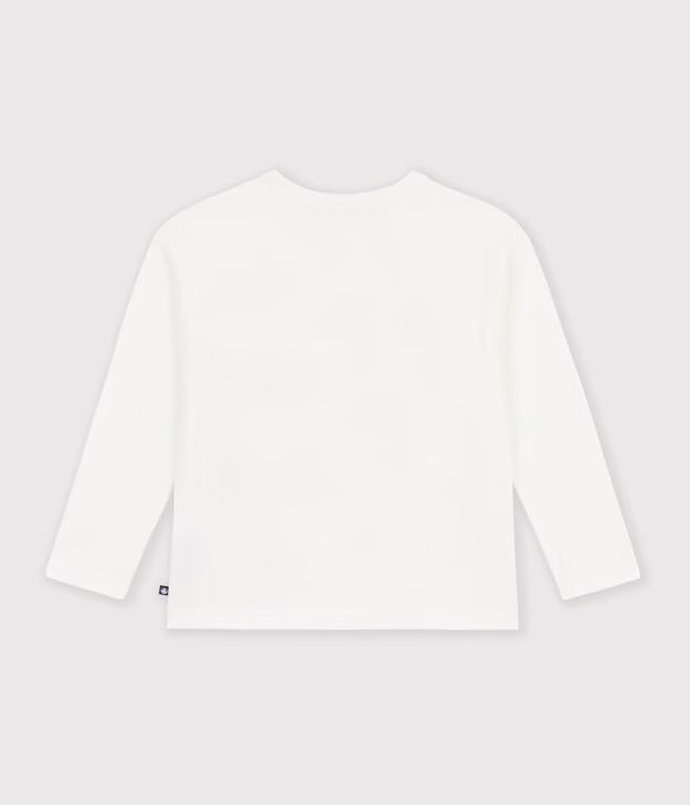 T-shirt a maniche lunghe fantasia Petit Bateau