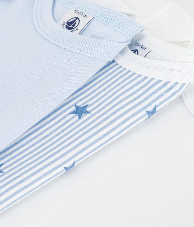 Set di body a maniche corte in cotone con stampa di stelle neonato Petit Bateau