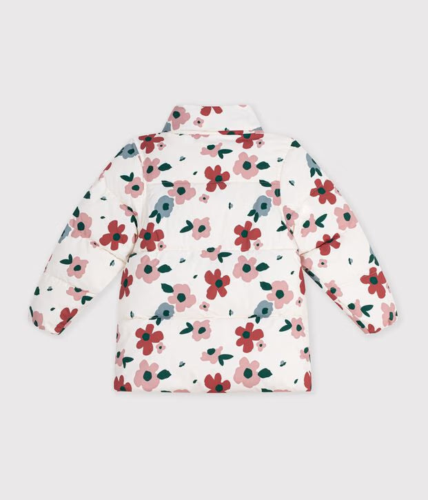 Piumino bambina a fiori Petit Bateau