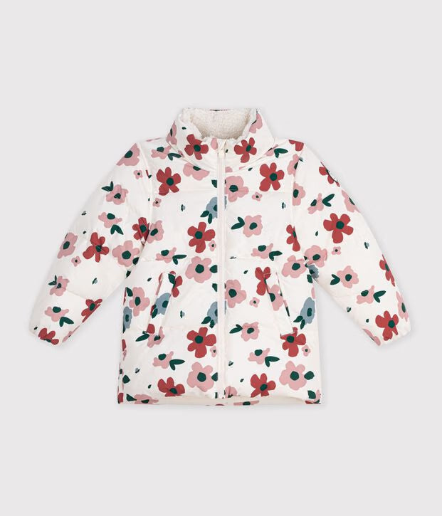 Piumino bambina a fiori Petit Bateau