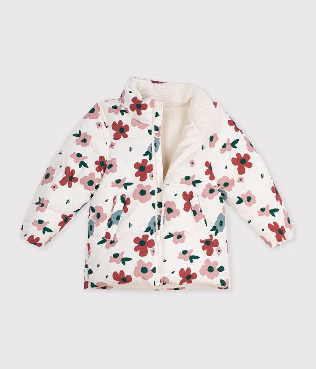 Piumino bambina a fiori Petit Bateau