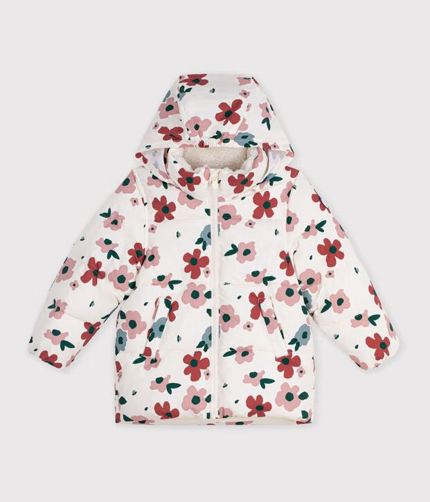 Piumino bambina a fiori Petit Bateau