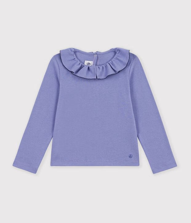 T-shirt con colletto a maniche lunghe Petit Bateau