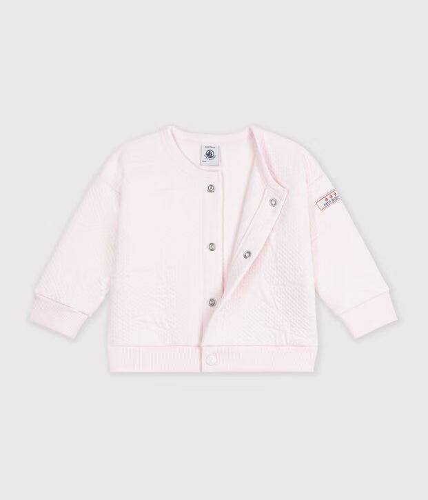 Cardigan in cotone spesso con motivo a stelle Petit Bateau