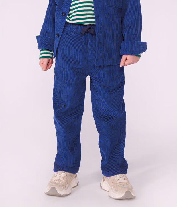 Pantaloni dritti in velluto Petit Bateau