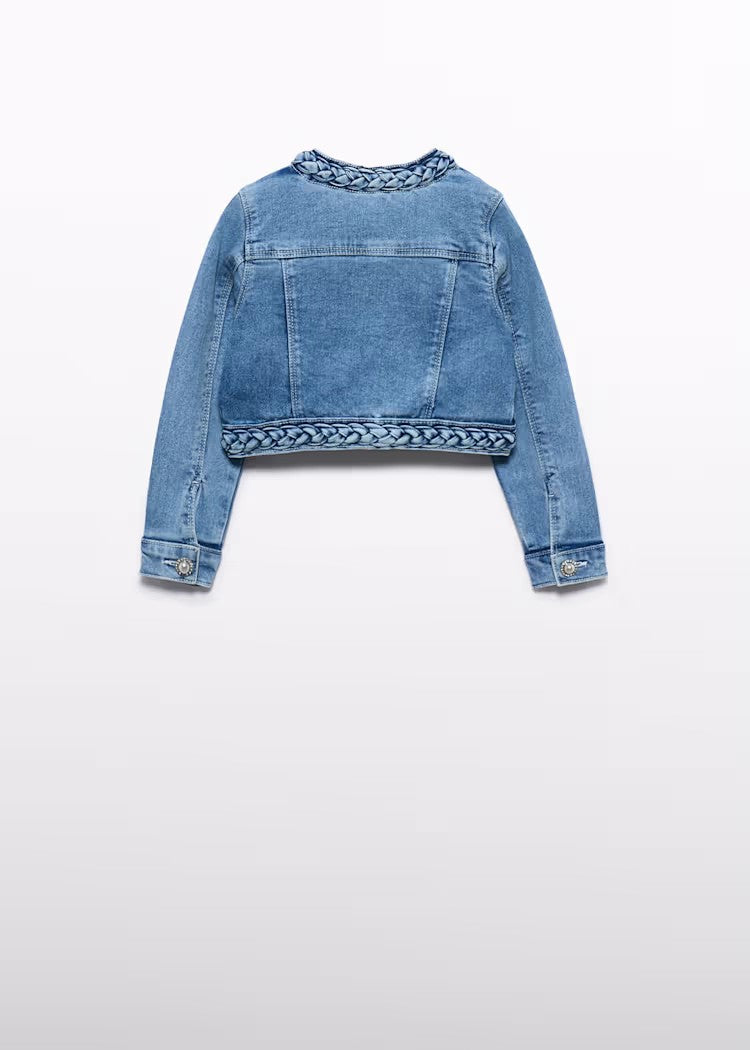 Giacca Denim Perle Bambina