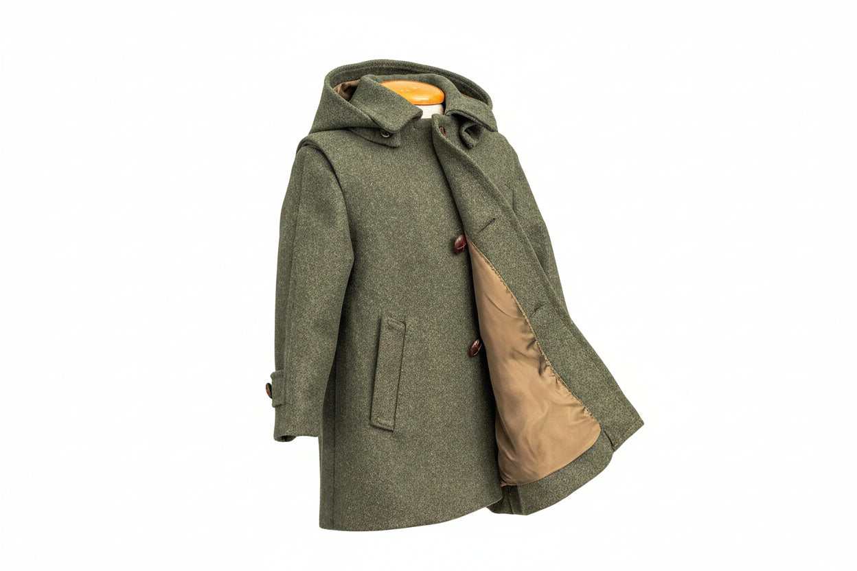 Cappotto loden in lana verde
