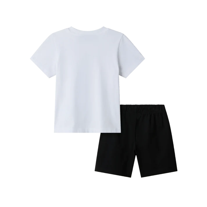 The North Face Bambino T-shirt Bianca Con Stampa E Bermuda.