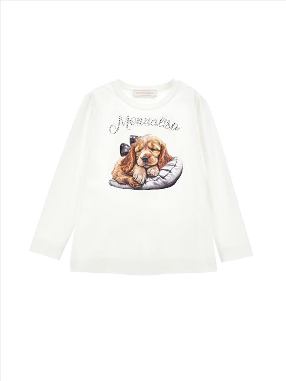 T-Shirt Monnalisa con stampa.