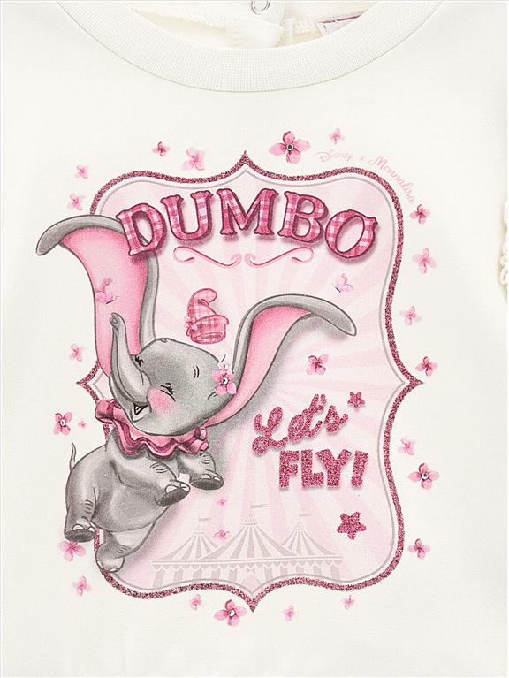 Felpa neonata con stampa circus glitterata Monnalisa.