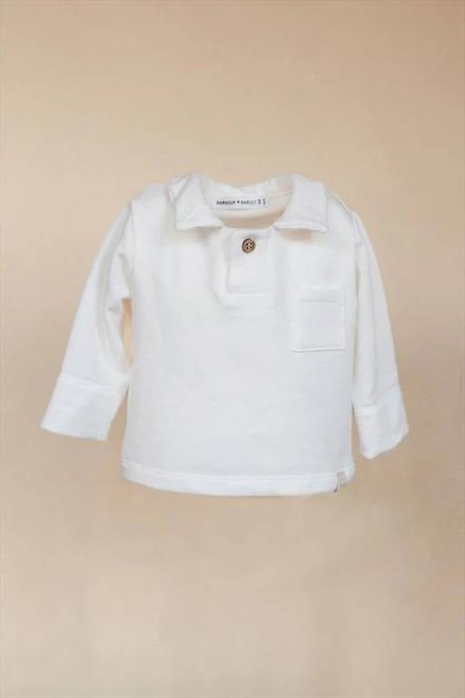 Bamboom Polo manica lunga bianca