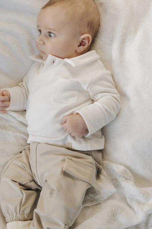 Bamboom Polo manica lunga bianca