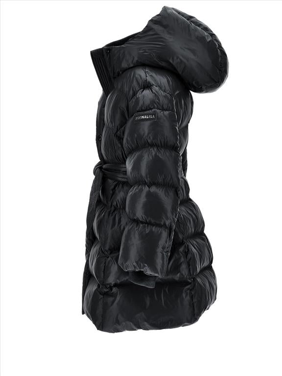 Monnalisa Cappotto imbottito con Cintura a Nastro