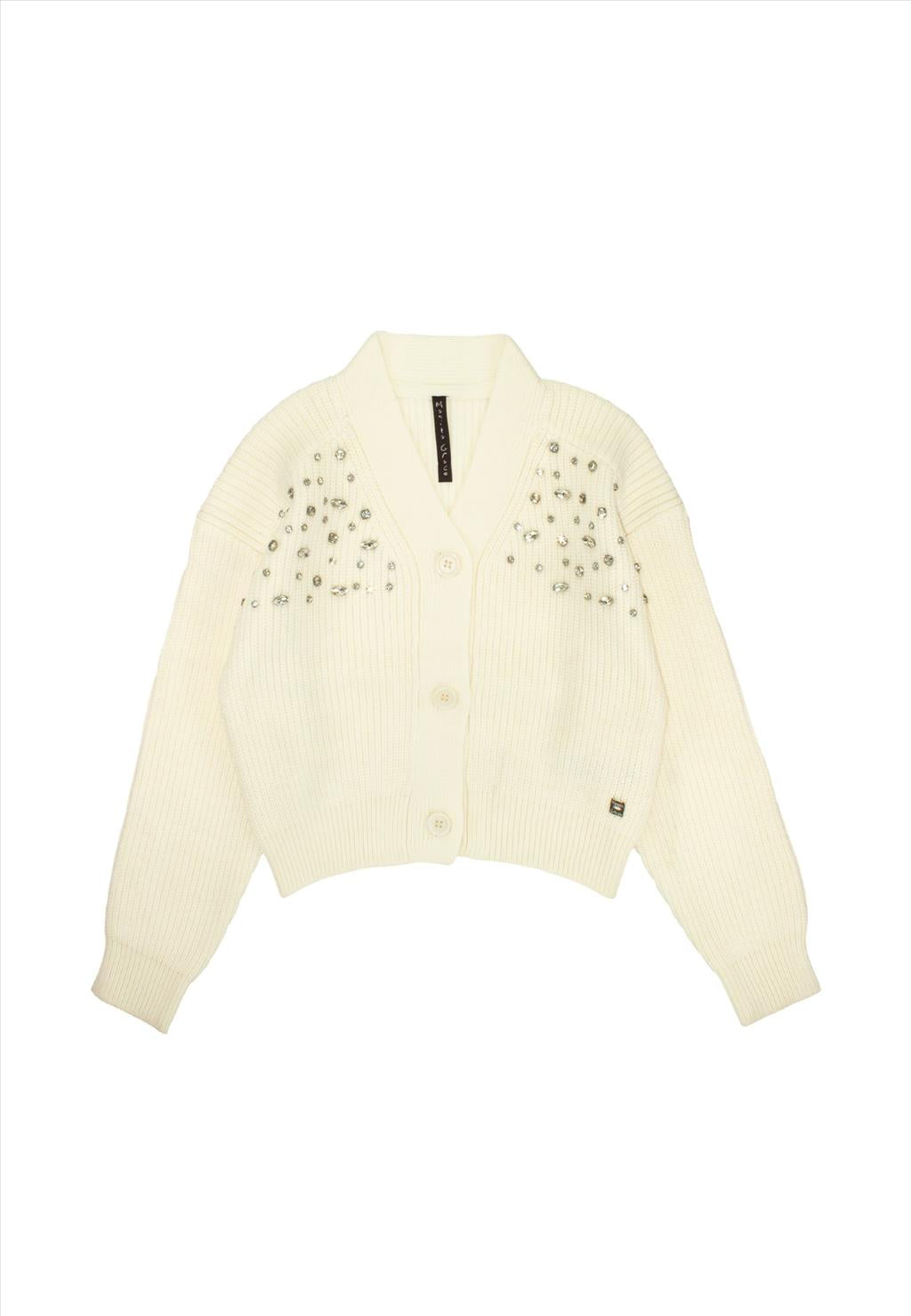 Cardigan con applicazioni