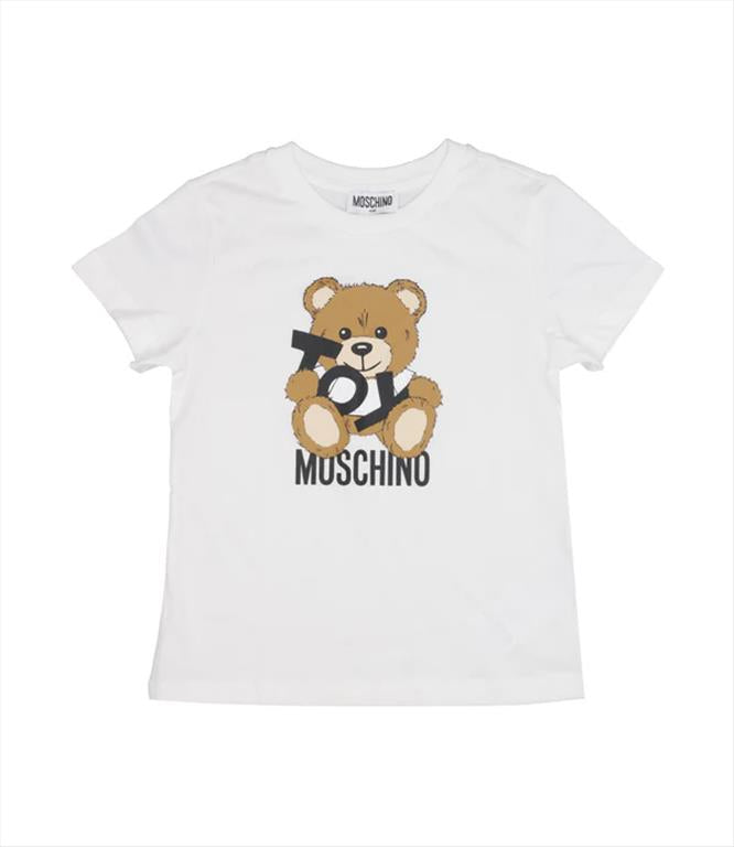 Moschino Bambino T-shirt Stampa Teddy E Logo.