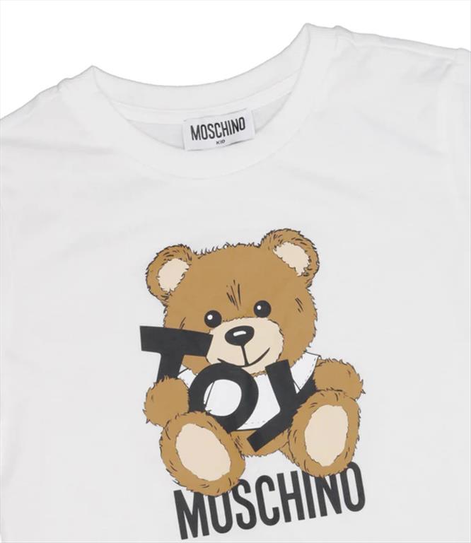 Moschino Bambino T-shirt Stampa Teddy E Logo.