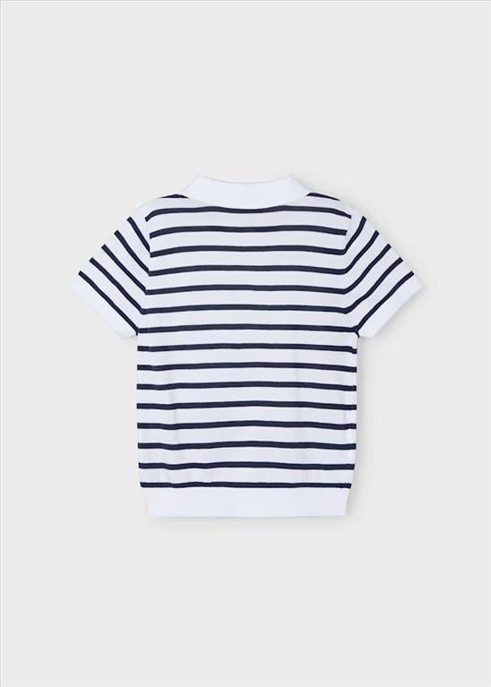 Polo Mayoral Bianco e Blu Regular Fit.