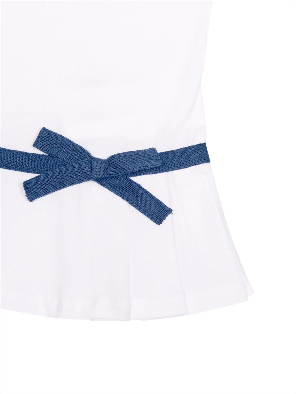 Completo Monnalisa bianco e blu bambina.