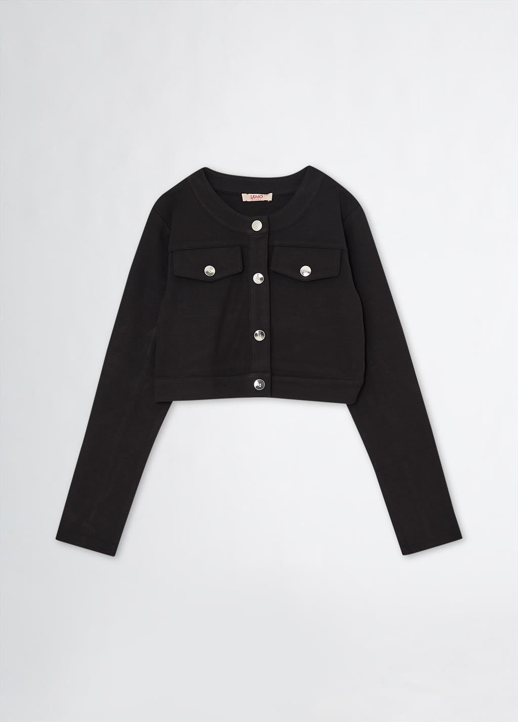 Giacca a girocollo crop Liu Jo in viscosa