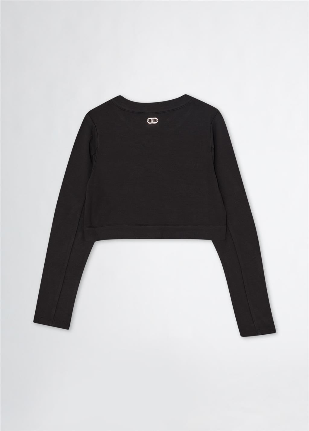 Giacca a girocollo crop Liu Jo in viscosa